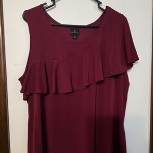 Worthington Burgundy Sleeveless Top